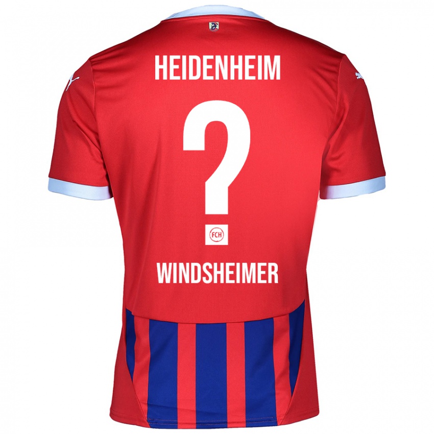 Kinder Tim Windsheimer #0 Rot Blau Heimtrikot Trikot 2024/25 T-Shirt