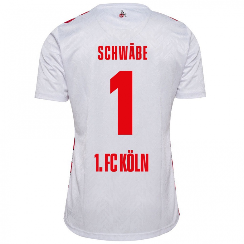 Kinder Marvin Schwäbe #1 Weiß Rot Heimtrikot Trikot 2024/25 T-Shirt