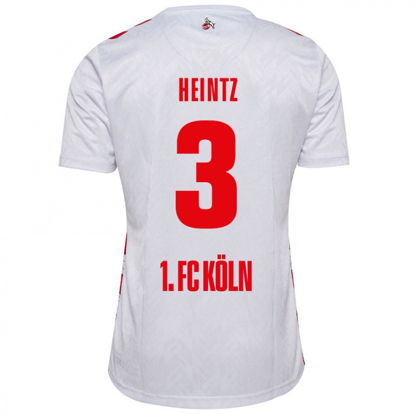 Kinder Dominique Heintz #3 Weiß Rot Heimtrikot Trikot 2024/25 T-Shirt