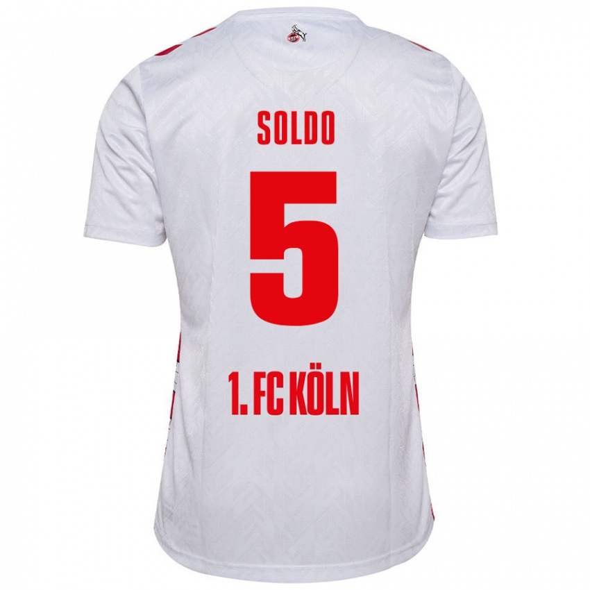 Kinder Nikola Soldo #5 Weiß Rot Heimtrikot Trikot 2024/25 T-Shirt