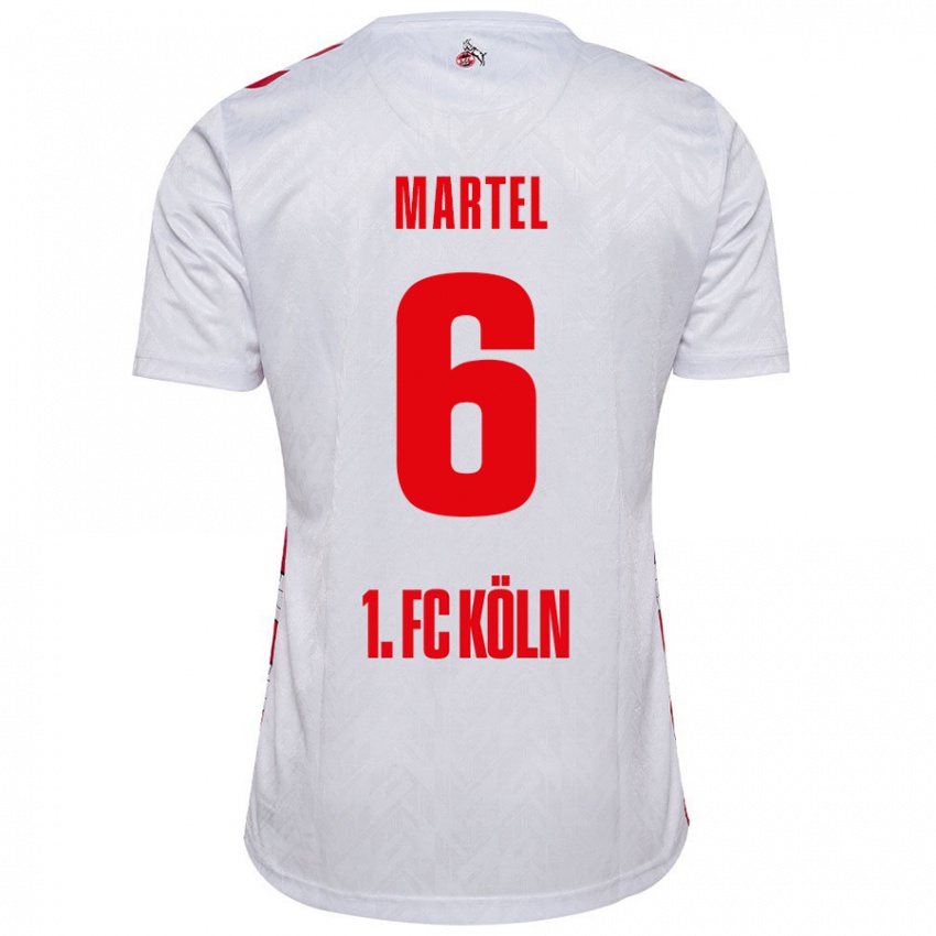 Kinder Eric Martel #6 Weiß Rot Heimtrikot Trikot 2024/25 T-Shirt