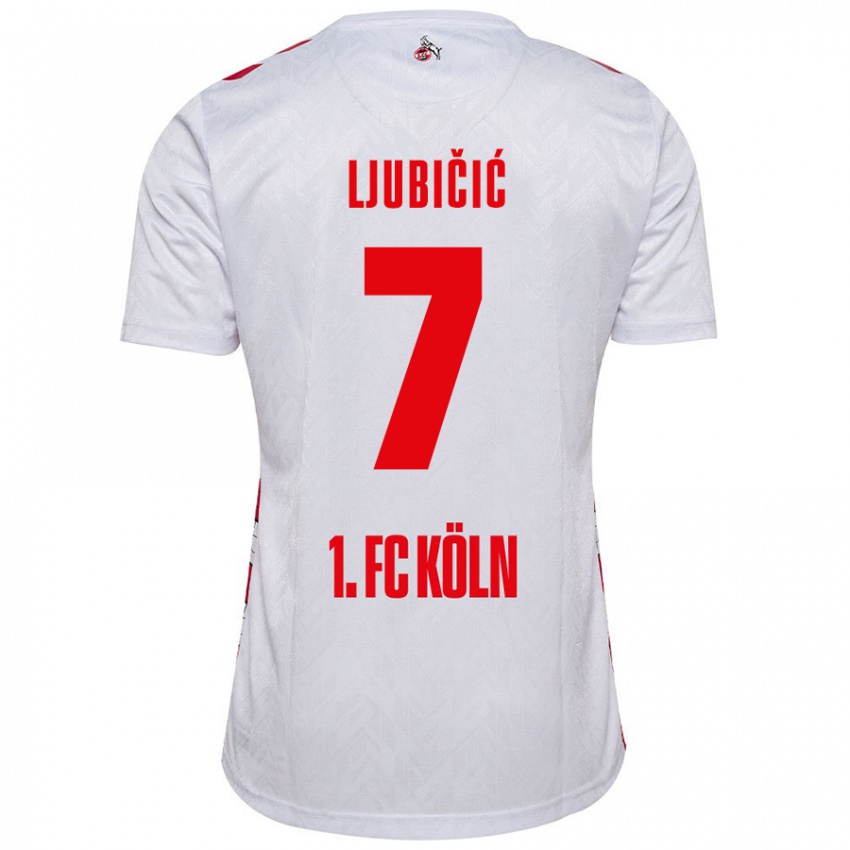 Kinder Dejan Ljubicic #7 Weiß Rot Heimtrikot Trikot 2024/25 T-Shirt