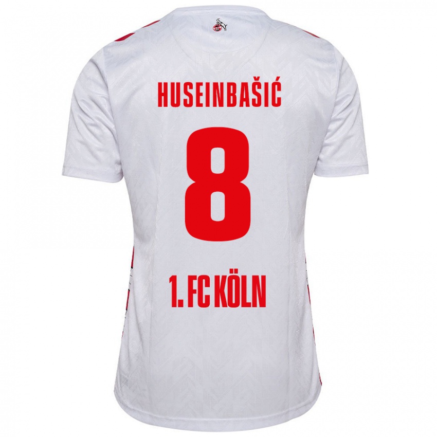 Kinder Denis Huseinbasic #8 Weiß Rot Heimtrikot Trikot 2024/25 T-Shirt