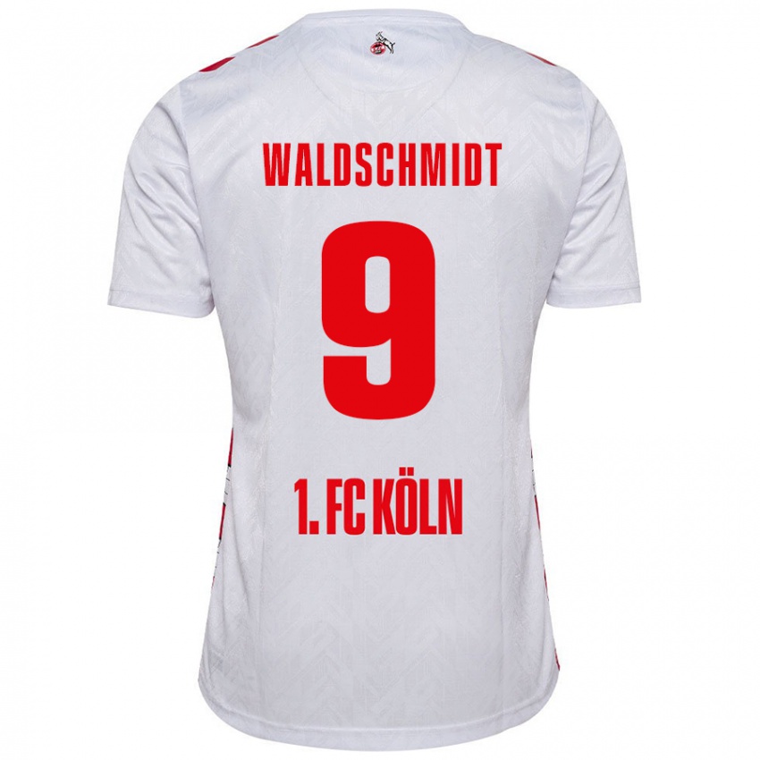 Kinder Luca Waldschmidt #9 Weiß Rot Heimtrikot Trikot 2024/25 T-Shirt