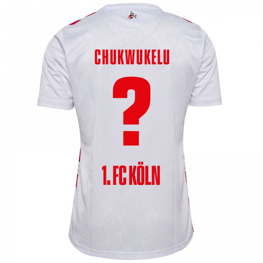 Kinder Chinedu Chukwukelu #0 Weiß Rot Heimtrikot Trikot 2024/25 T-Shirt