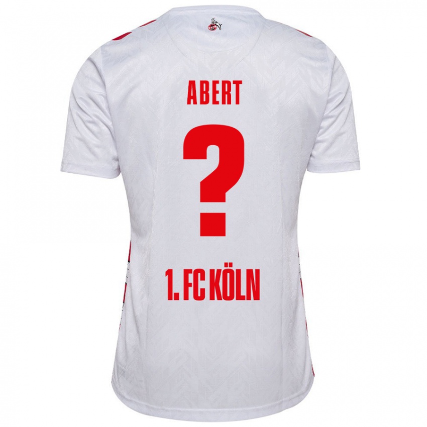 Kinder Niklas Abert #0 Weiß Rot Heimtrikot Trikot 2024/25 T-Shirt