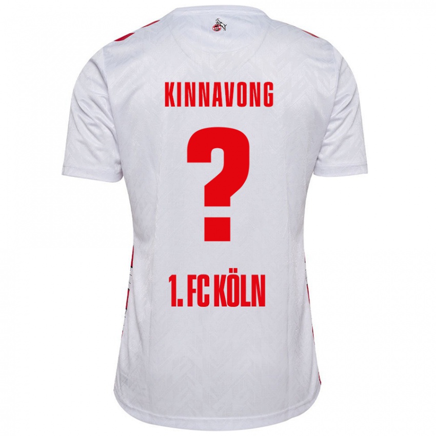 Kinder Jordan Kinnavong #0 Weiß Rot Heimtrikot Trikot 2024/25 T-Shirt