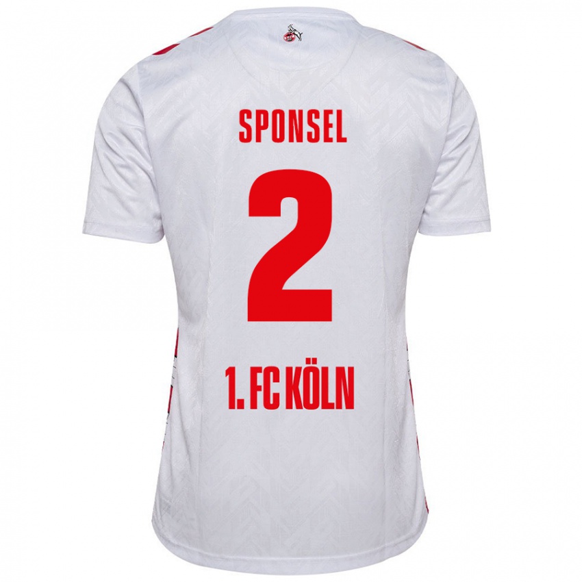 Kinder Meiko Sponsel #2 Weiß Rot Heimtrikot Trikot 2024/25 T-Shirt