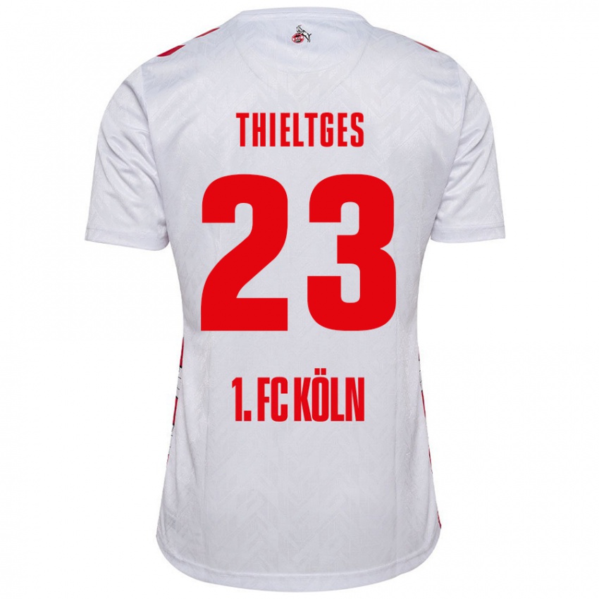 Kinder Phil Thieltges #23 Weiß Rot Heimtrikot Trikot 2024/25 T-Shirt