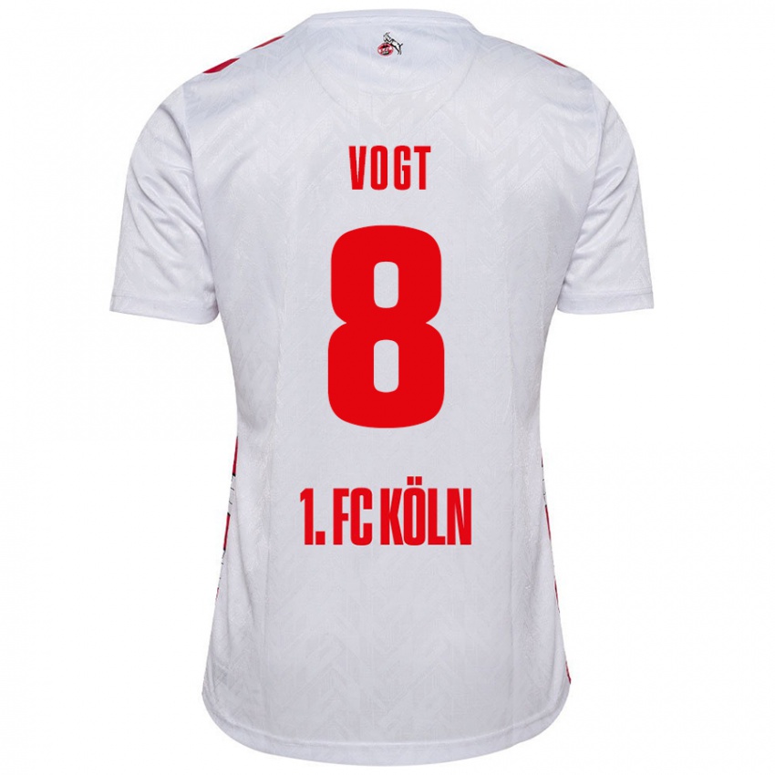 Kinder Laura Vogt #8 Weiß Rot Heimtrikot Trikot 2024/25 T-Shirt