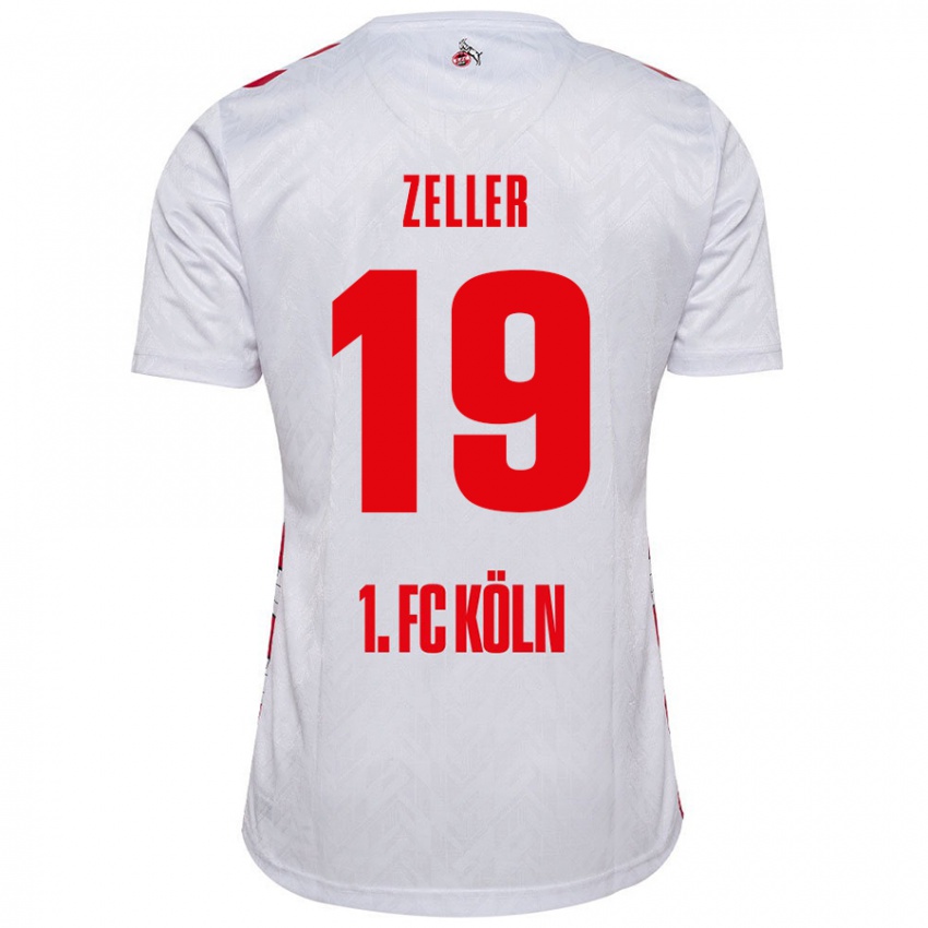 Kinder Dóra Zeller #19 Weiß Rot Heimtrikot Trikot 2024/25 T-Shirt