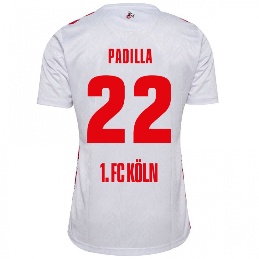 Kinder Natalia Padilla #22 Weiß Rot Heimtrikot Trikot 2024/25 T-Shirt