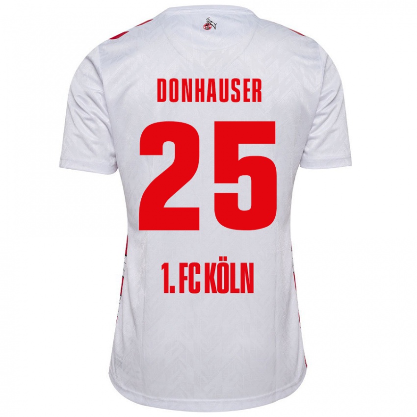 Kinder Laura Donhauser #25 Weiß Rot Heimtrikot Trikot 2024/25 T-Shirt