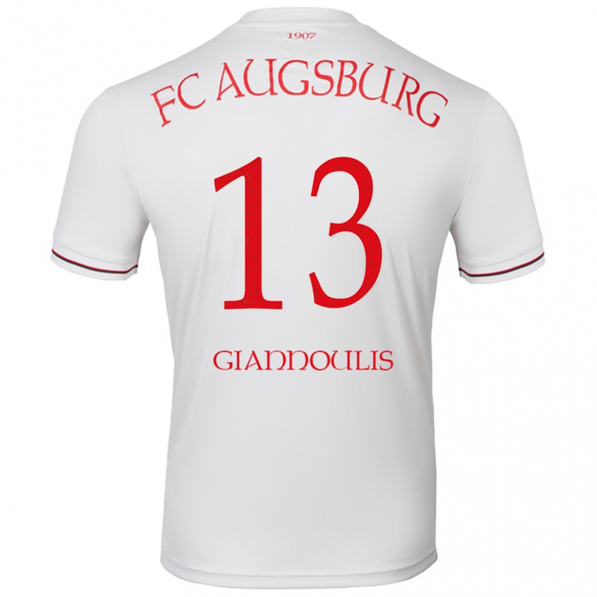 Kinder Dimitrios Giannoulis #13 Weiß Heimtrikot Trikot 2024/25 T-Shirt