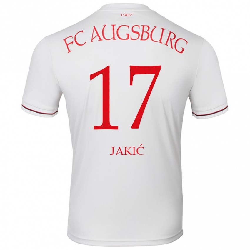 Kinder Kristijan Jakic #17 Weiß Heimtrikot Trikot 2024/25 T-Shirt