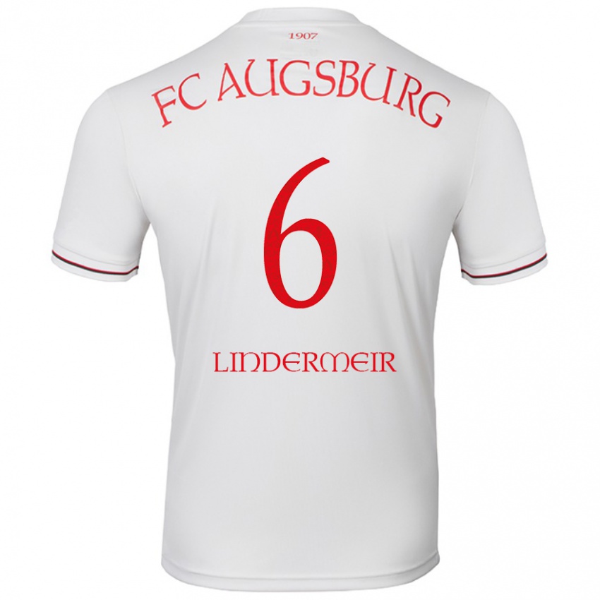 Kinder Dominik Lindermeir #6 Weiß Heimtrikot Trikot 2024/25 T-Shirt