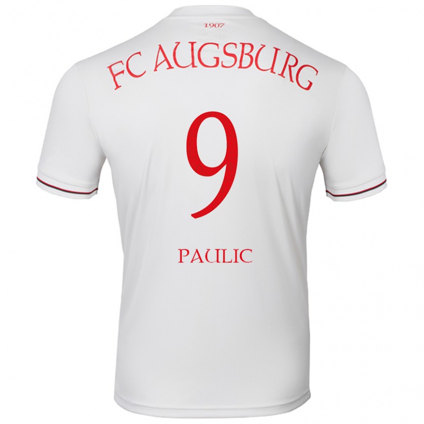 Kinder Anthony Paulic #9 Weiß Heimtrikot Trikot 2024/25 T-Shirt