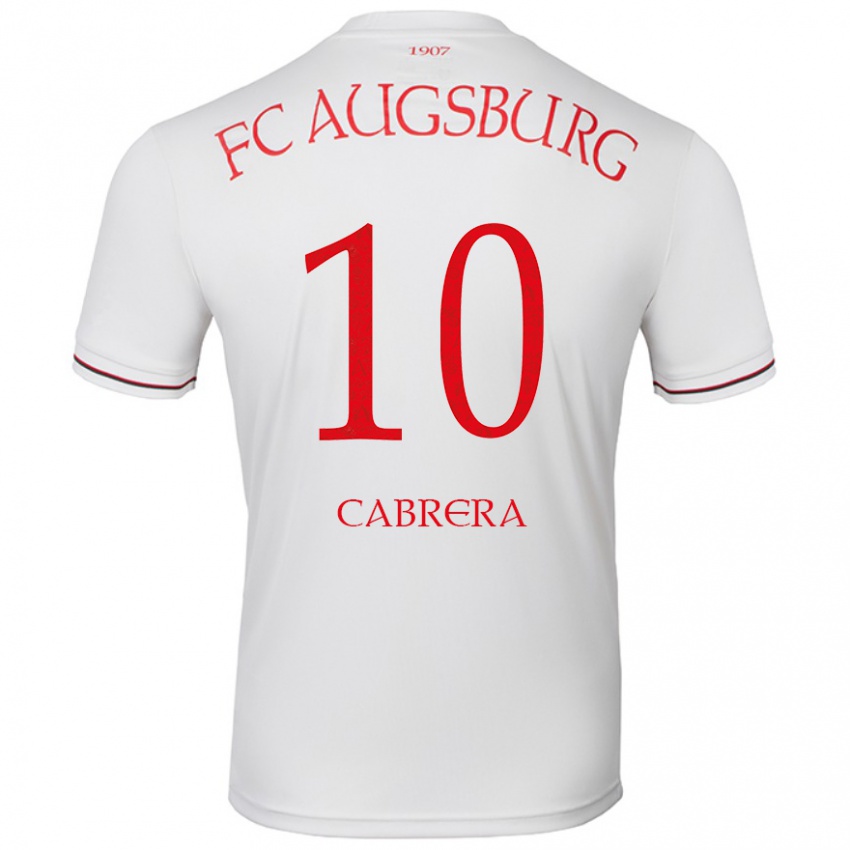 Kinder Juan Cabrera #10 Weiß Heimtrikot Trikot 2024/25 T-Shirt