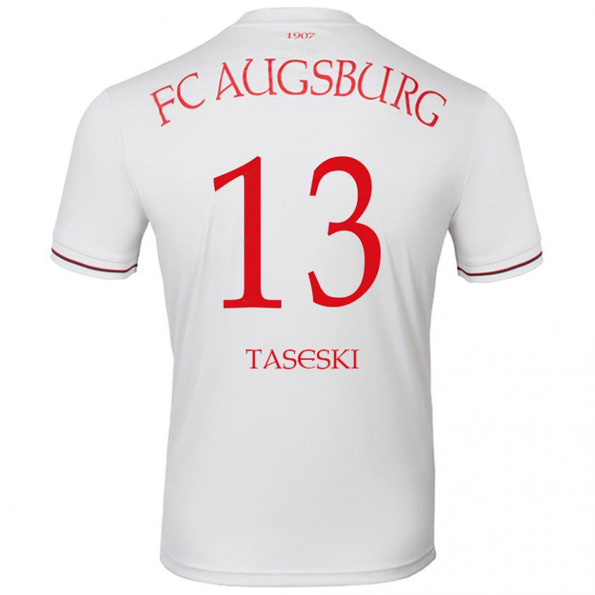 Kinder Kristijan Taseski #13 Weiß Heimtrikot Trikot 2024/25 T-Shirt