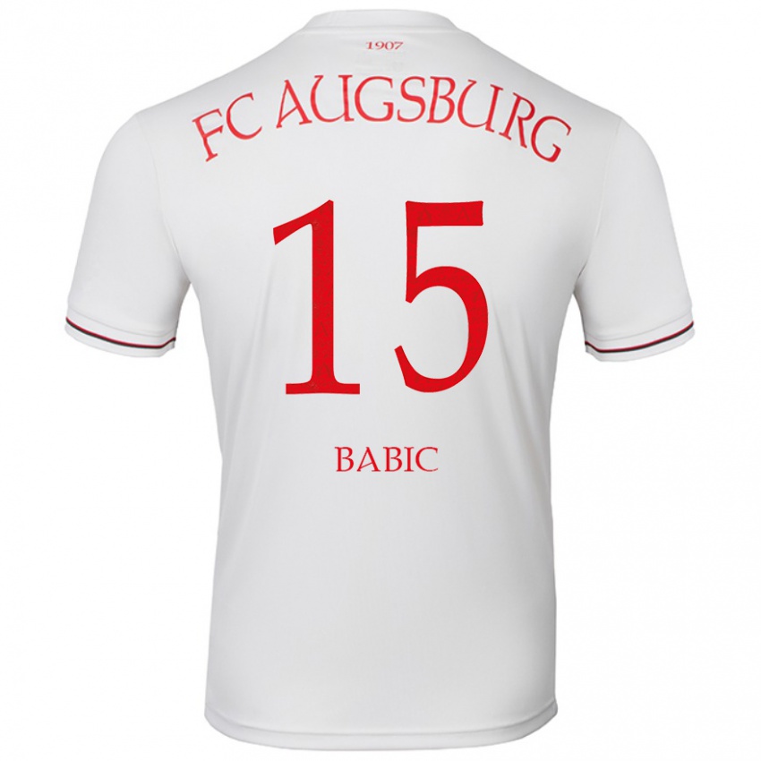 Kinder David Babic #15 Weiß Heimtrikot Trikot 2024/25 T-Shirt