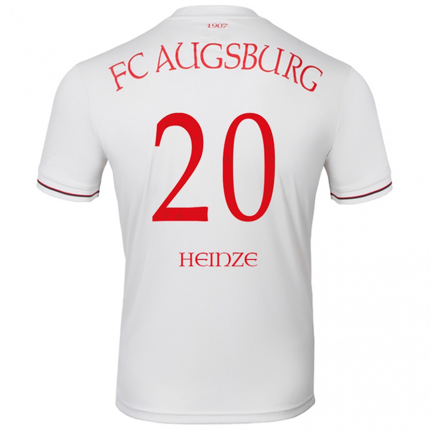 Kinder Fynn Heinze #20 Weiß Heimtrikot Trikot 2024/25 T-Shirt