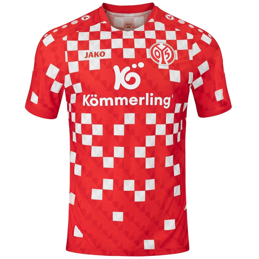 Kinder Maxim Leitsch #5 Weiß Rot Heimtrikot Trikot 2024/25 T-Shirt