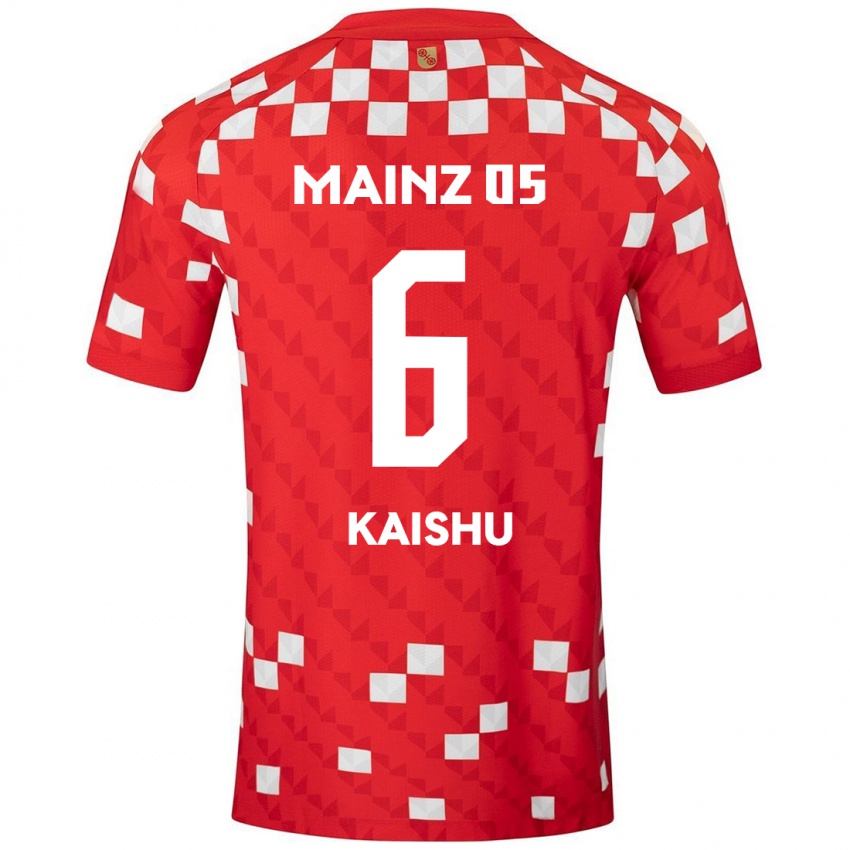 Kinder Kaishu Sano #6 Weiß Rot Heimtrikot Trikot 2024/25 T-Shirt