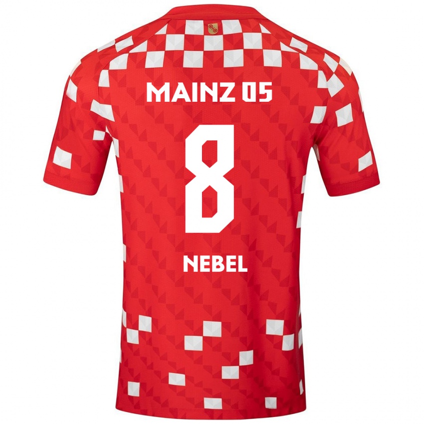 Kinder Paul Nebel #8 Weiß Rot Heimtrikot Trikot 2024/25 T-Shirt