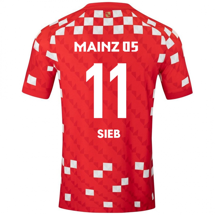 Kinder Armindo Sieb #11 Weiß Rot Heimtrikot Trikot 2024/25 T-Shirt