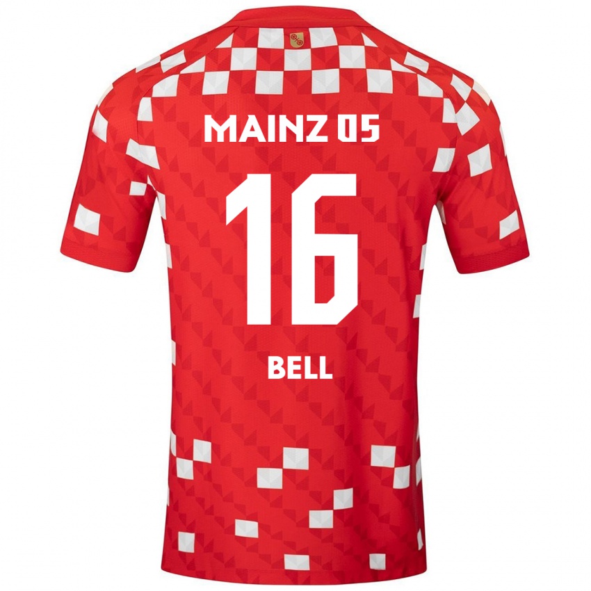 Kinder Stefan Bell #16 Weiß Rot Heimtrikot Trikot 2024/25 T-Shirt