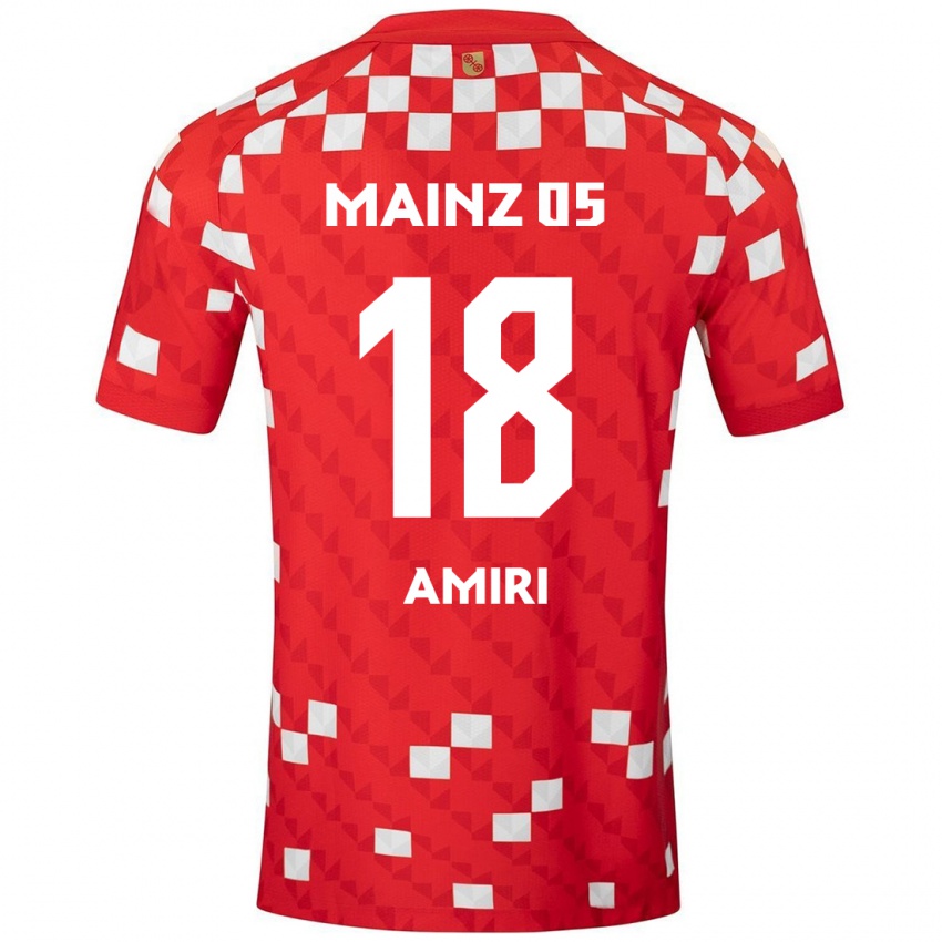 Kinder Nadiem Amiri #18 Weiß Rot Heimtrikot Trikot 2024/25 T-Shirt