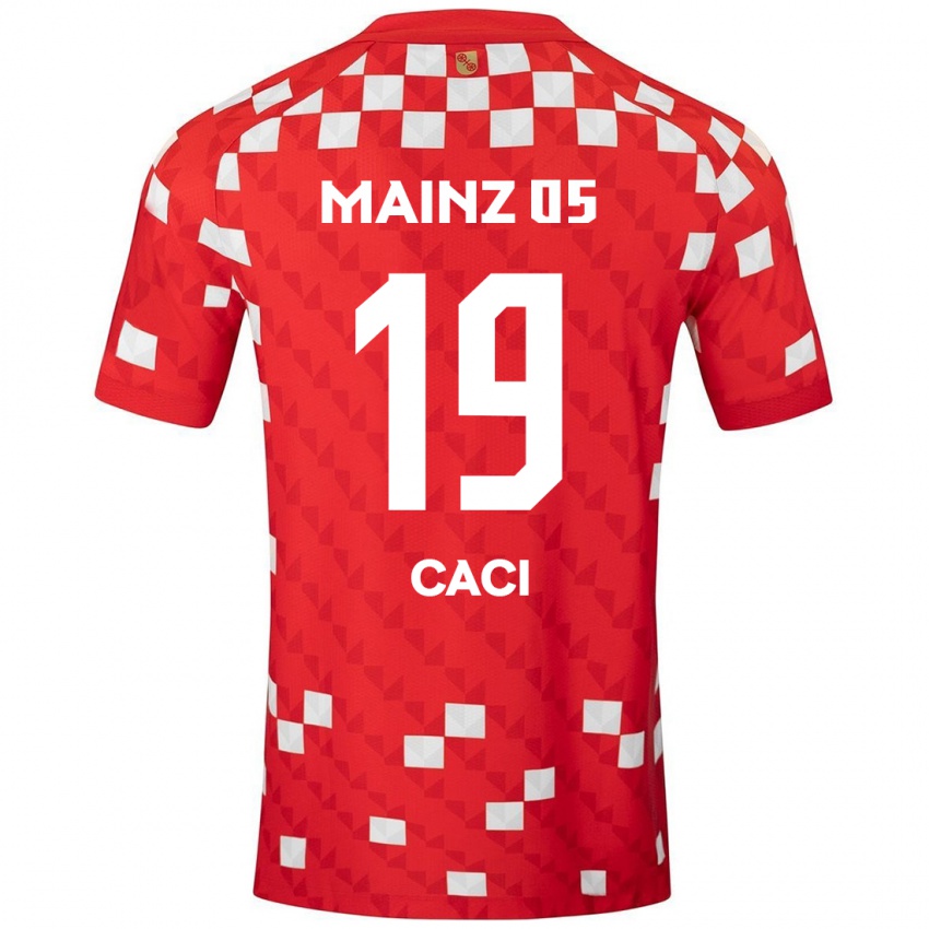 Kinder Anthony Caci #19 Weiß Rot Heimtrikot Trikot 2024/25 T-Shirt