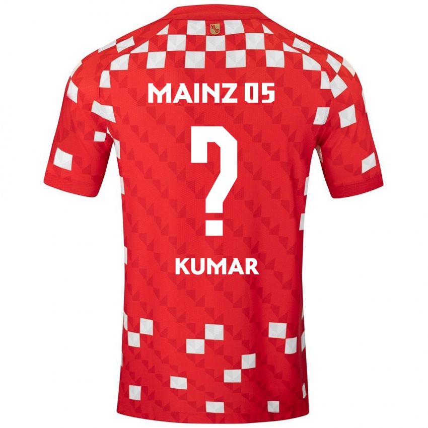 Kinder Florian Kumar #0 Weiß Rot Heimtrikot Trikot 2024/25 T-Shirt