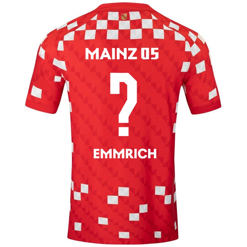 Kinder Robin Emmrich #0 Weiß Rot Heimtrikot Trikot 2024/25 T-Shirt