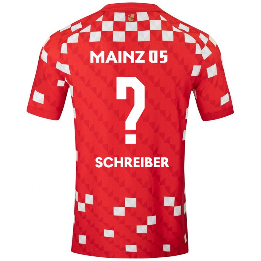 Kinder Philipp Schreiber #0 Weiß Rot Heimtrikot Trikot 2024/25 T-Shirt