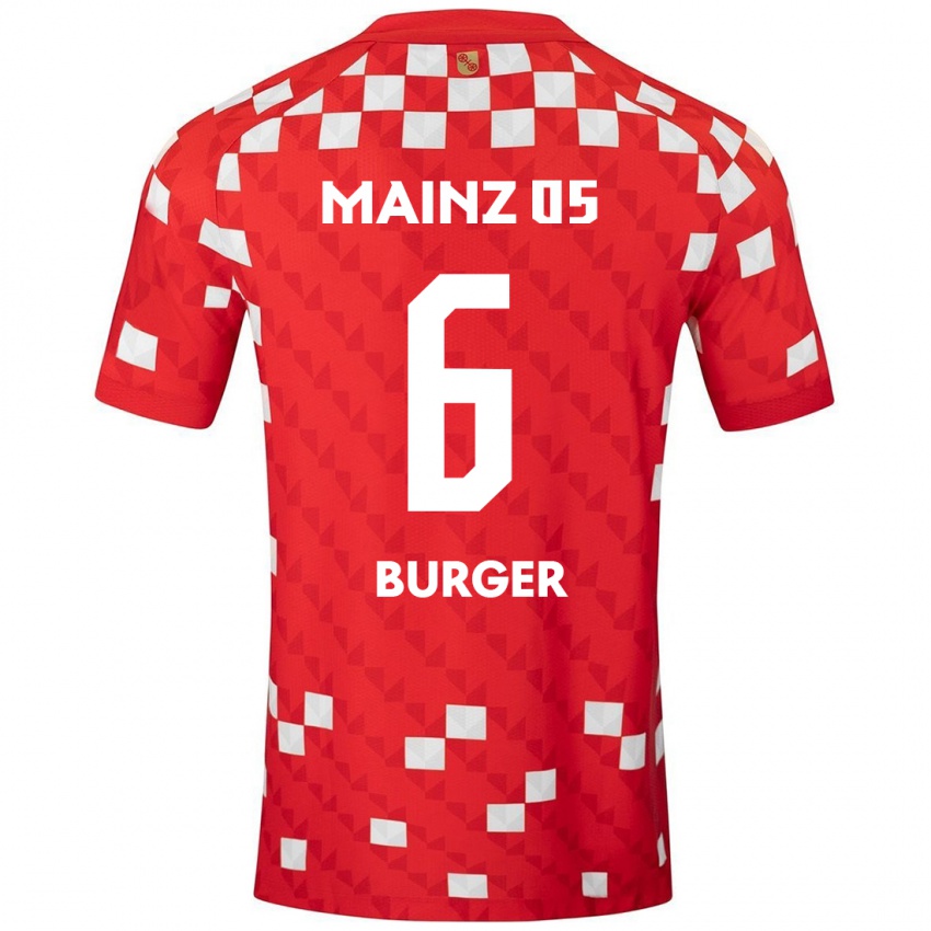 Kinder Korbinian Burger #6 Weiß Rot Heimtrikot Trikot 2024/25 T-Shirt