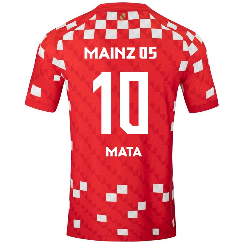 Kinder Ken Mata #10 Weiß Rot Heimtrikot Trikot 2024/25 T-Shirt