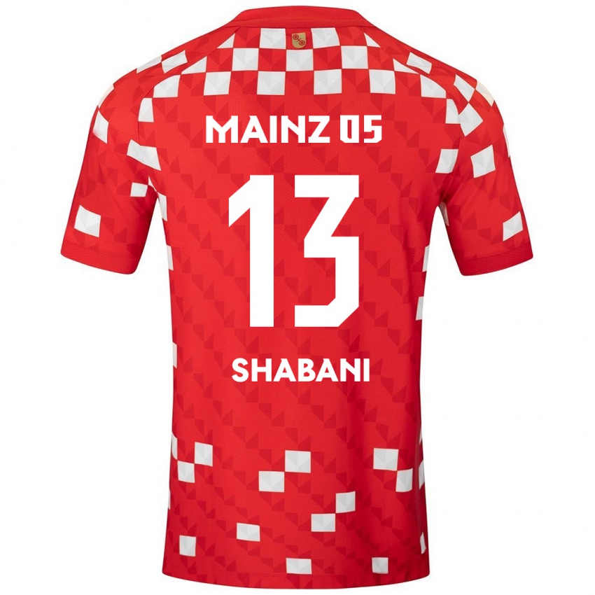 Kinder Eniss Shabani #13 Weiß Rot Heimtrikot Trikot 2024/25 T-Shirt