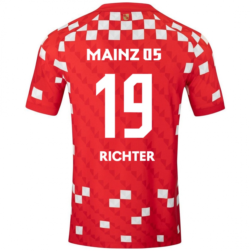 Kinder Marc Richter #19 Weiß Rot Heimtrikot Trikot 2024/25 T-Shirt