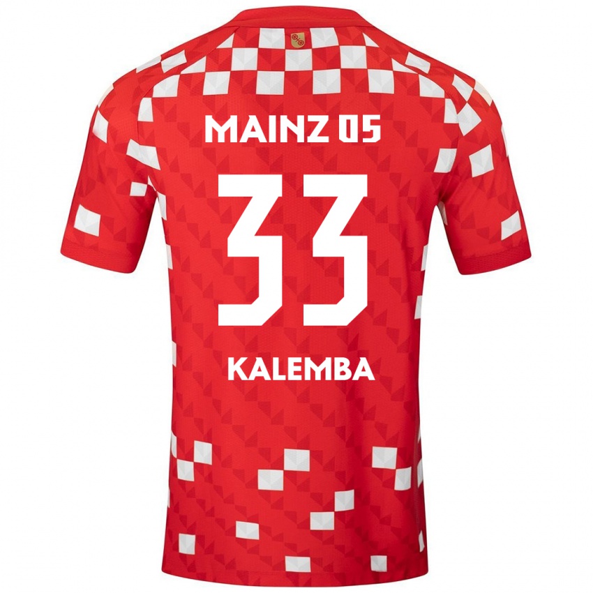 Kinder Marcel Kalemba #33 Weiß Rot Heimtrikot Trikot 2024/25 T-Shirt