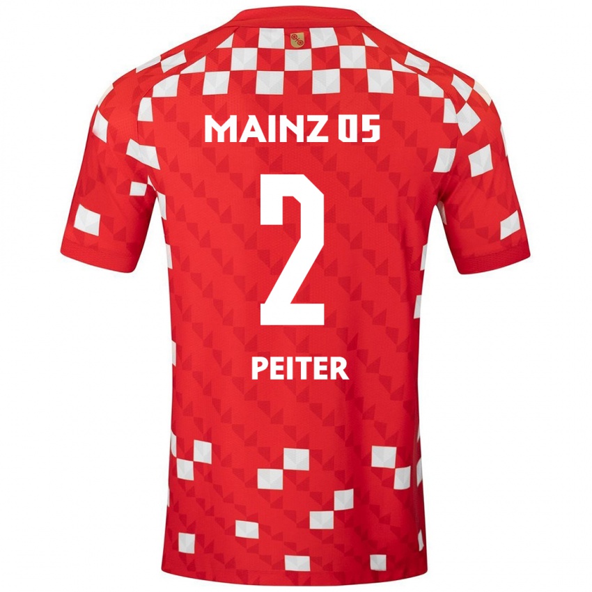 Kinder Chiara Peiter #2 Weiß Rot Heimtrikot Trikot 2024/25 T-Shirt