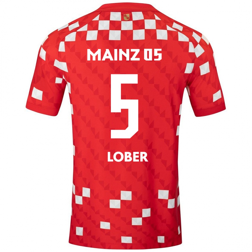 Kinder Jana Löber #5 Weiß Rot Heimtrikot Trikot 2024/25 T-Shirt