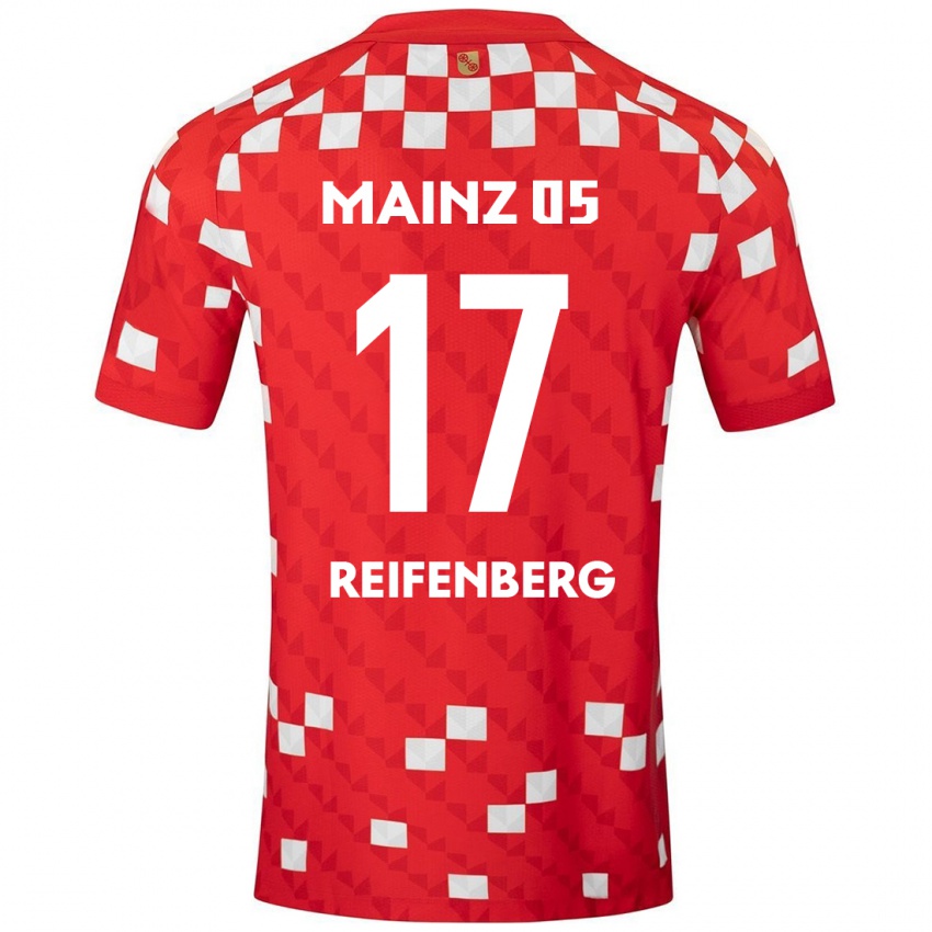 Kinder Michelle Reifenberg #17 Weiß Rot Heimtrikot Trikot 2024/25 T-Shirt