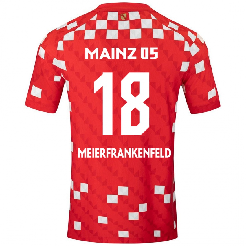 Kinder Jana Meierfrankenfeld #18 Weiß Rot Heimtrikot Trikot 2024/25 T-Shirt