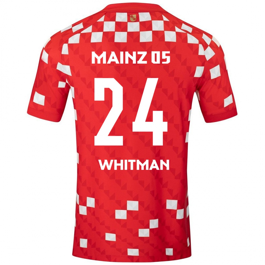 Kinder Katherine Whitman #24 Weiß Rot Heimtrikot Trikot 2024/25 T-Shirt