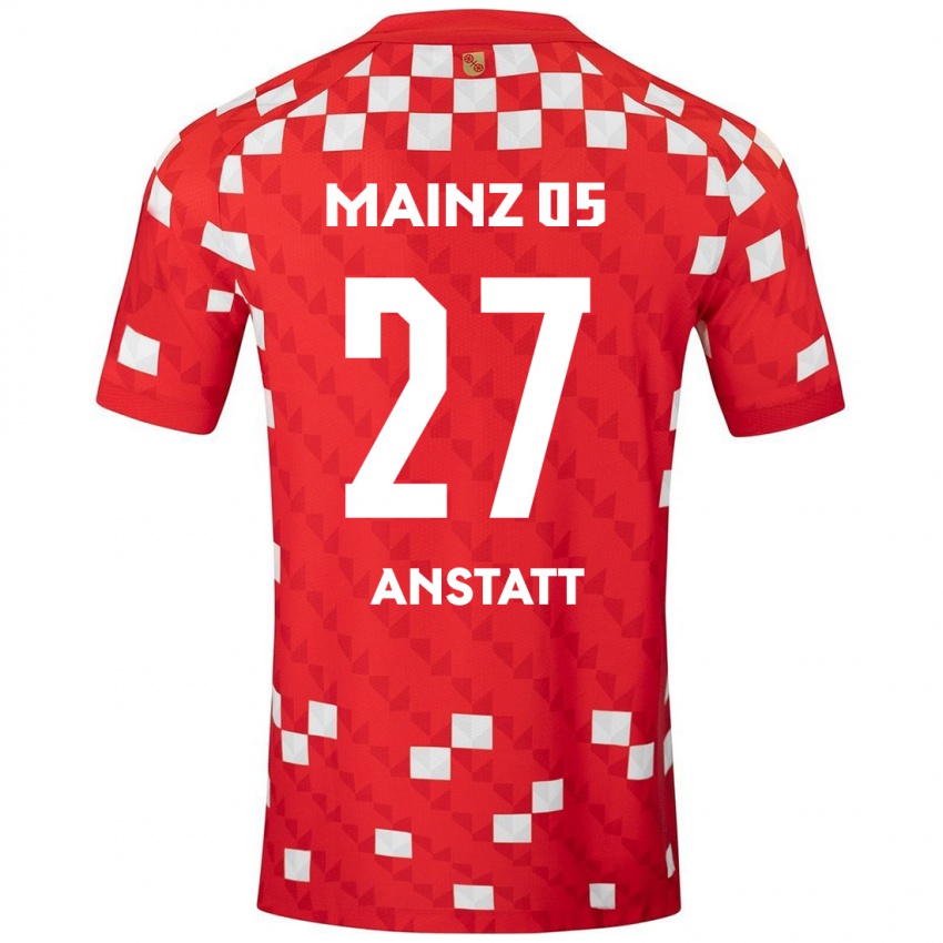 Kinder Nadine Anstatt #27 Weiß Rot Heimtrikot Trikot 2024/25 T-Shirt