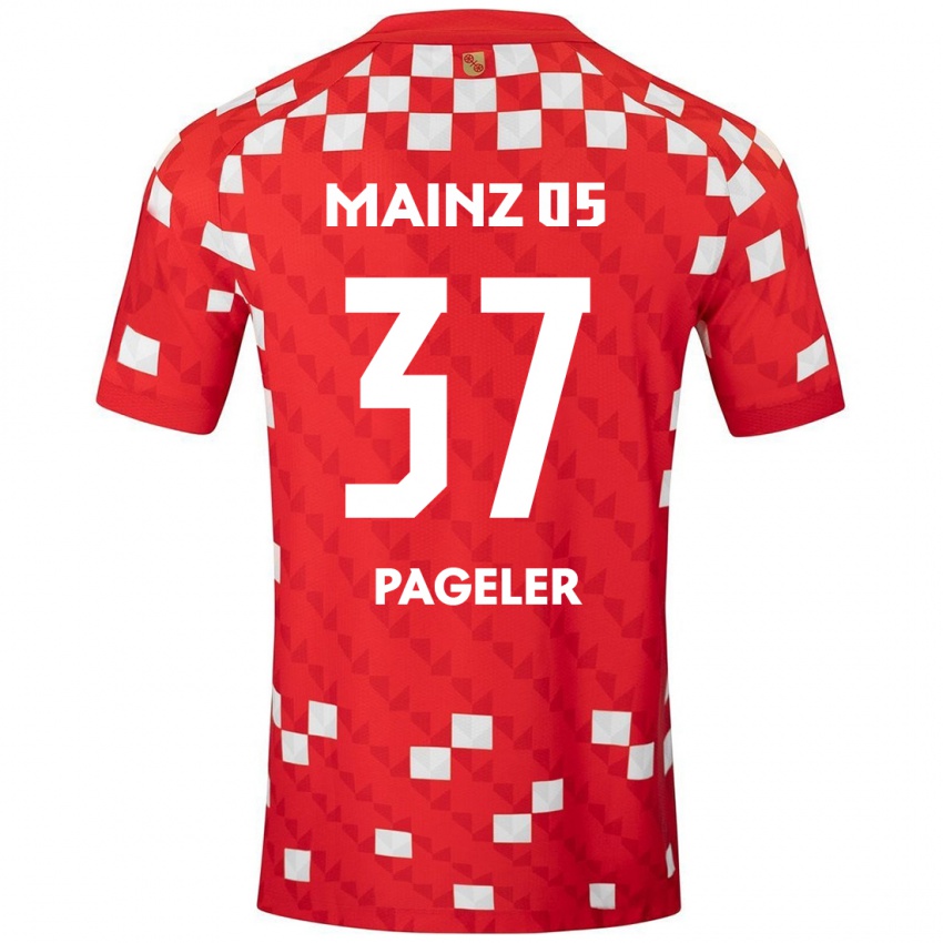 Kinder Maja Pageler #37 Weiß Rot Heimtrikot Trikot 2024/25 T-Shirt