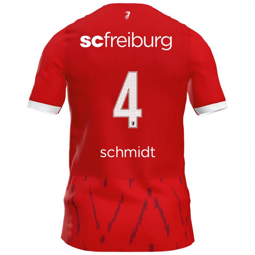 Kinder Kenneth Schmidt #4 Rot Heimtrikot Trikot 2024/25 T-Shirt