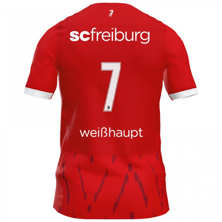 Kinder Noah Weißhaupt #7 Rot Heimtrikot Trikot 2024/25 T-Shirt