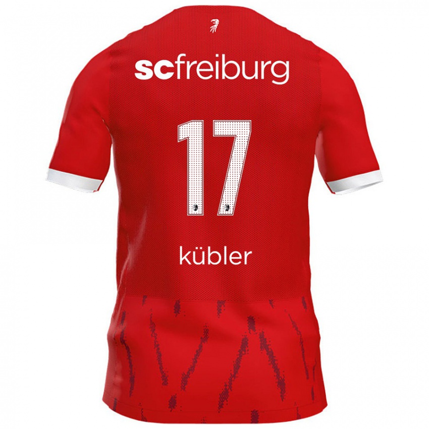 Kinder Lukas Kübler #17 Rot Heimtrikot Trikot 2024/25 T-Shirt